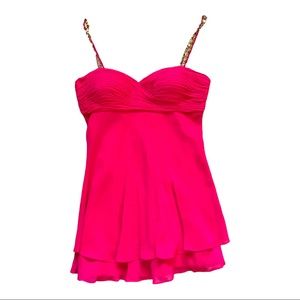 Niteline Della Roufogali Neon Hot Pink Mini Cocktail Dress 8